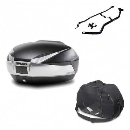 SHAD Baul trasero + herraje montaje bolsa interna SH48 TITANIUM PREMIUM KIT-185505