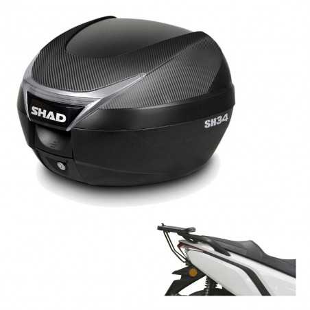SHAD Baul trasero + herraje montaje SH34 CARBON LOOK KIT-185160