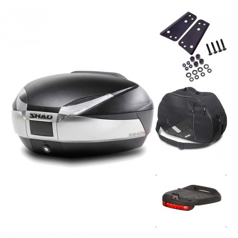 Rear trunk + mounting hardware + accessories  SH48 TITANIUM PREMIUM