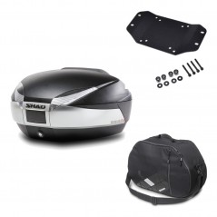 SHAD Baul trasero + herraje montaje bolsa interna SH48 TITANIUM PREMIUM KIT-185457
