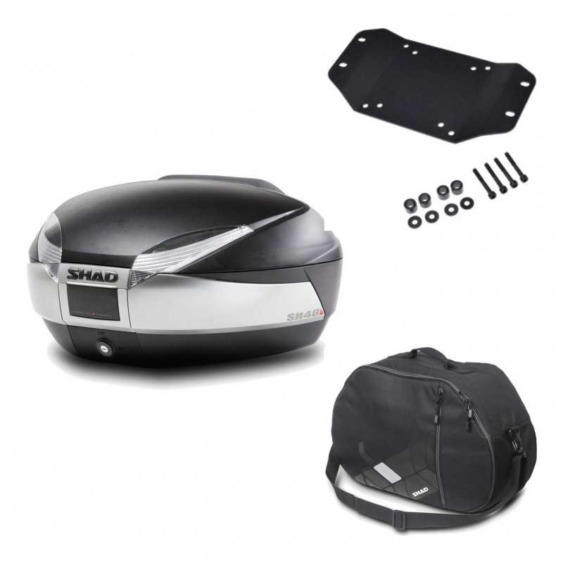 SHAD Baul trasero + herraje montaje bolsa interna SH48 TITANIUM PREMIUM KIT-185457