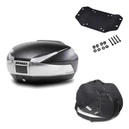 Back trunk + big top fitting + internal bag SH48 TITANIUM PREMIUM