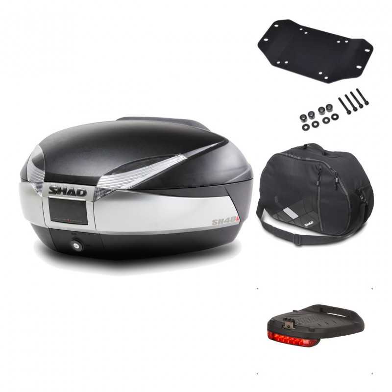 Rear trunk + mounting hardware + accessories  SH48 TITANIUM PREMIUM
