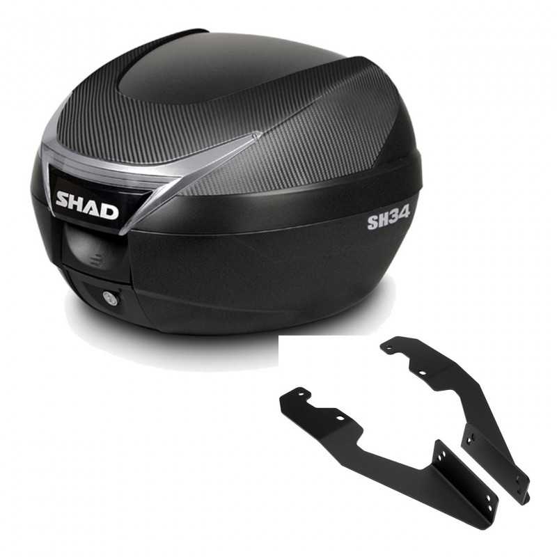 SHAD Baul trasero + herraje montaje SH34 CARBON LOOK KIT-185212