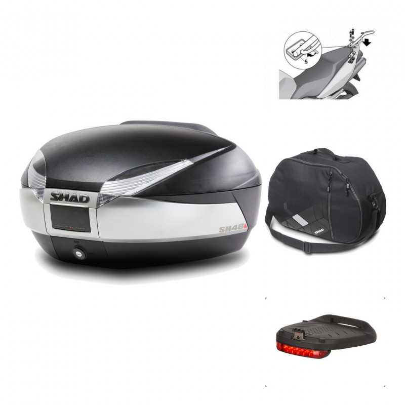 Rear trunk + mounting hardware + accessories  SH48 TITANIUM PREMIUM