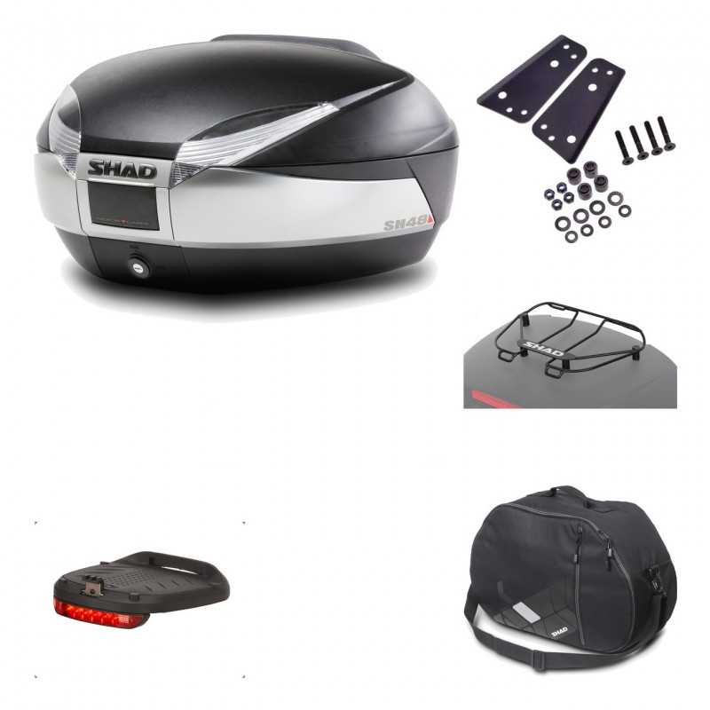 Rear trunk + mounting hardware + accessories  SH48 TITANIUM PREMIUM