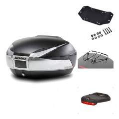 SHAD Baul trasero + herraje montaje accesorios SH48 TITANIUM PREMIUM KIT-185460