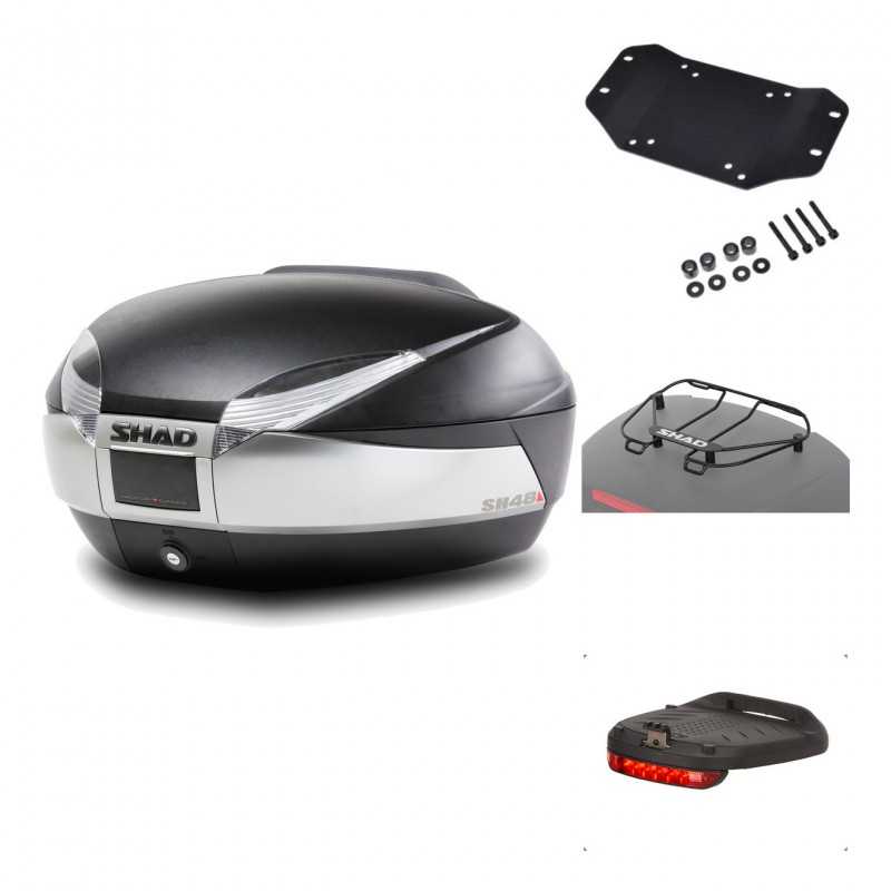 SHAD Baul trasero + herraje montaje accesorios SH48 TITANIUM PREMIUM KIT-185460