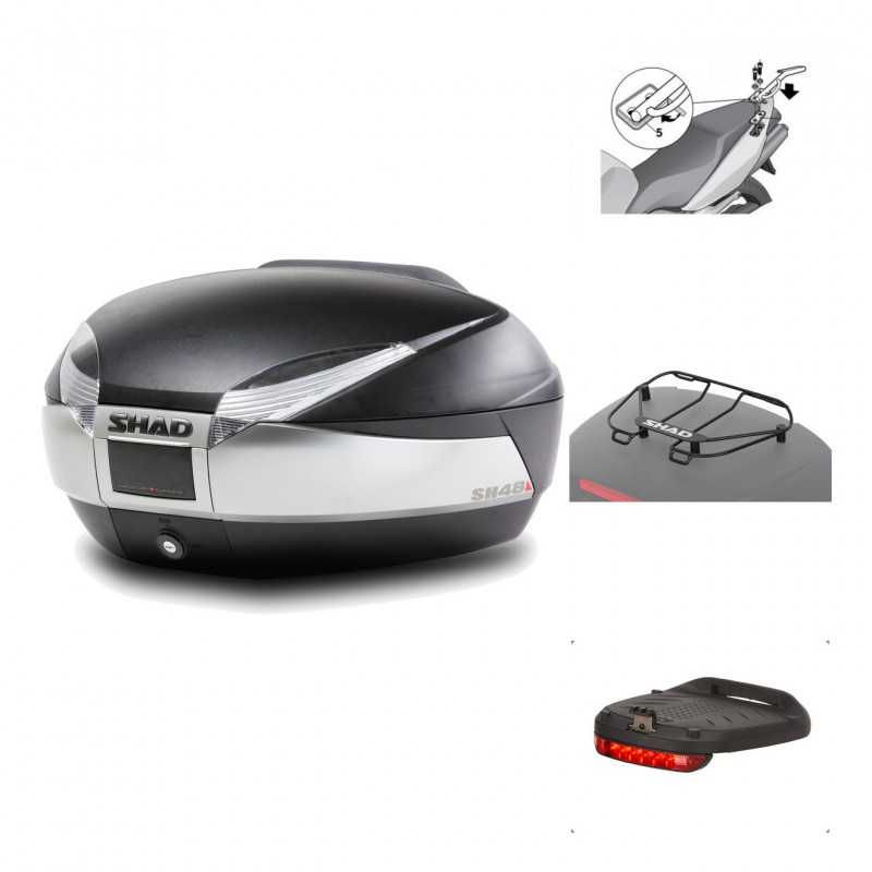 Rear trunk + mounting hardware + accessories  SH48 TITANIUM PREMIUM
