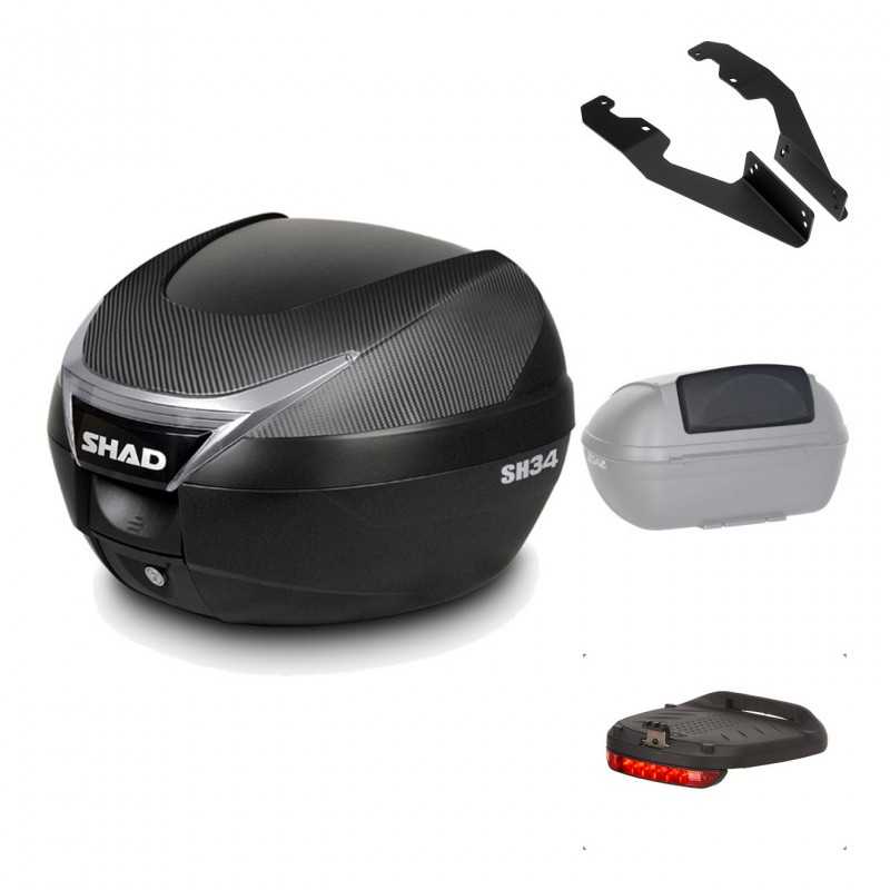Rear trunk + mounting hardware + accessories  SH34 CARBON LOOK