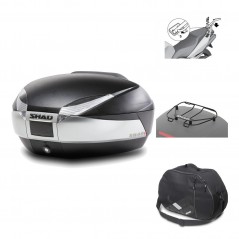 SHAD Baul trasero + herraje montaje accesorios SH48 TITANIUM PREMIUM KIT-185413