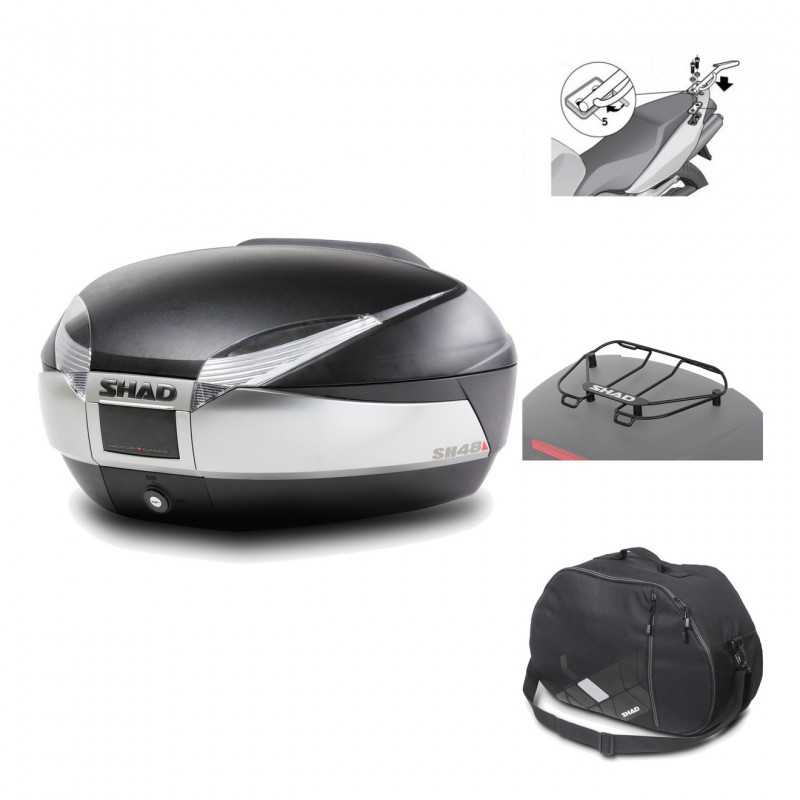Rear trunk + mounting hardware + accessories  SH48 TITANIUM PREMIUM