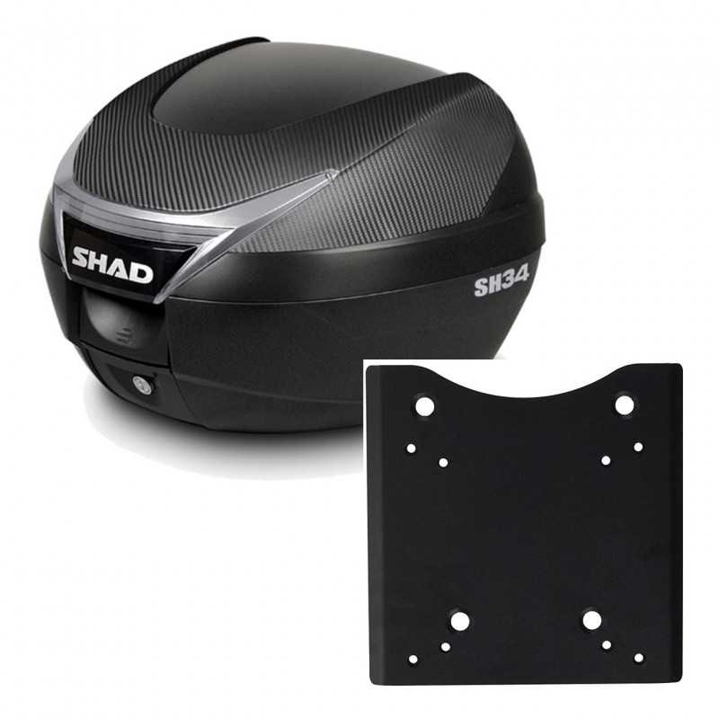 SHAD Baul trasero + herraje montaje SH34 CARBON LOOK KIT-185216