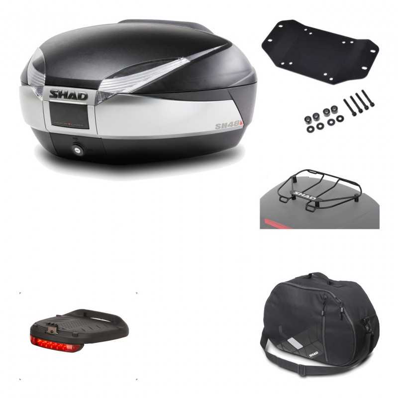 Rear trunk + mounting hardware + accessories  SH48 TITANIUM PREMIUM