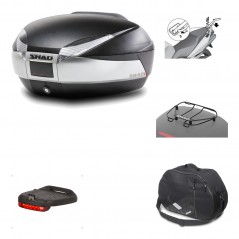 SHAD Baul trasero + herraje montaje accesorios SH48 TITANIUM PREMIUM KIT-185414