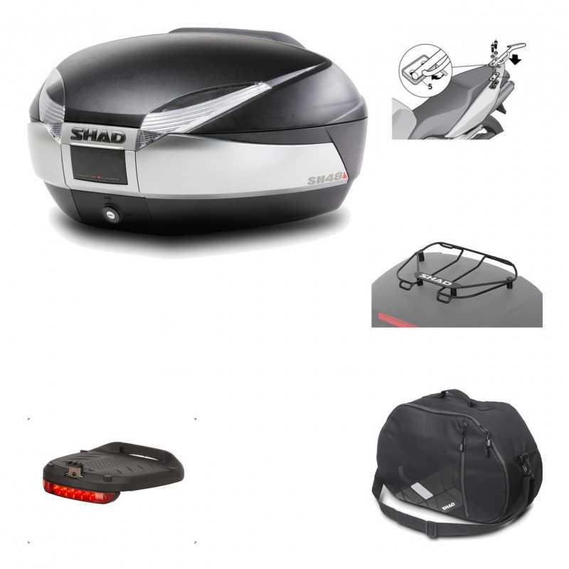 Rear trunk + mounting hardware + accessories  SH48 TITANIUM PREMIUM