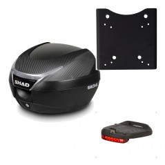 Back trunk + top fitting + brake light  SH34 CARBON LOOK