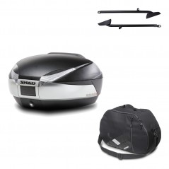 SHAD Baul trasero + herraje montaje bolsa interna SH48 TITANIUM PREMIUM KIT-185569