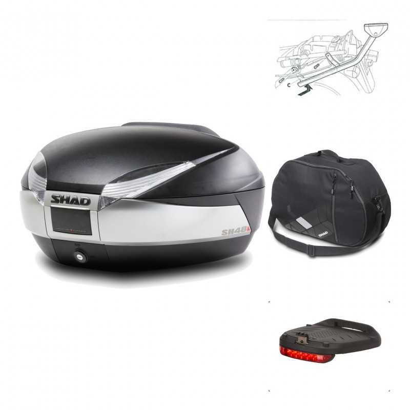 SHAD Baul trasero + herraje montaje accesorios SH48 TITANIUM PREMIUM KIT-185618