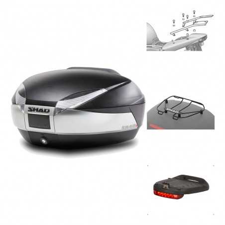 Rear trunk + mounting hardware + accessories SH48 TITANIUM PREMIUM