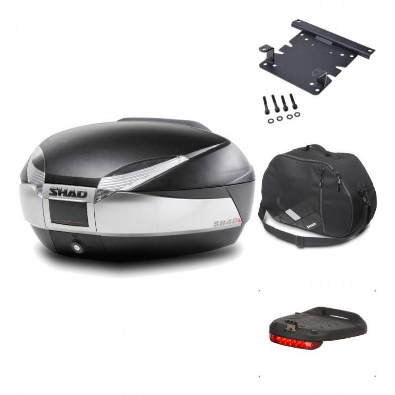 Rear trunk + mounting hardware + accessories  SH48 TITANIUM PREMIUM