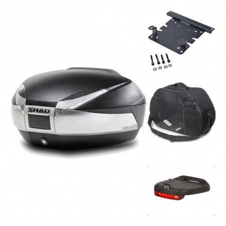 SHAD Baul trasero + herraje montaje accesorios SH48 TITANIUM PREMIUM KIT-185770