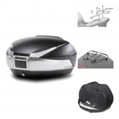 SHAD Baul trasero + herraje montaje accesorios SH48 TITANIUM PREMIUM KIT-185821