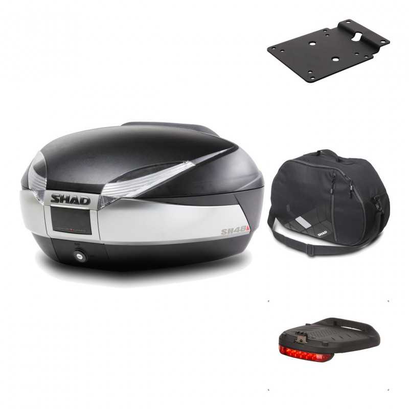Rear trunk + mounting hardware + accessories  SH48 TITANIUM PREMIUM