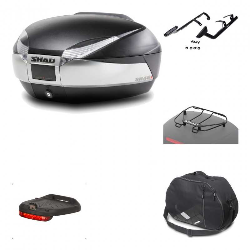 Rear trunk + mounting hardware + accessories  SH48 TITANIUM PREMIUM