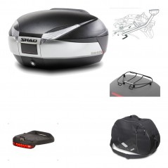 Rear trunk + mounting hardware + accessories  SH48 TITANIUM PREMIUM
