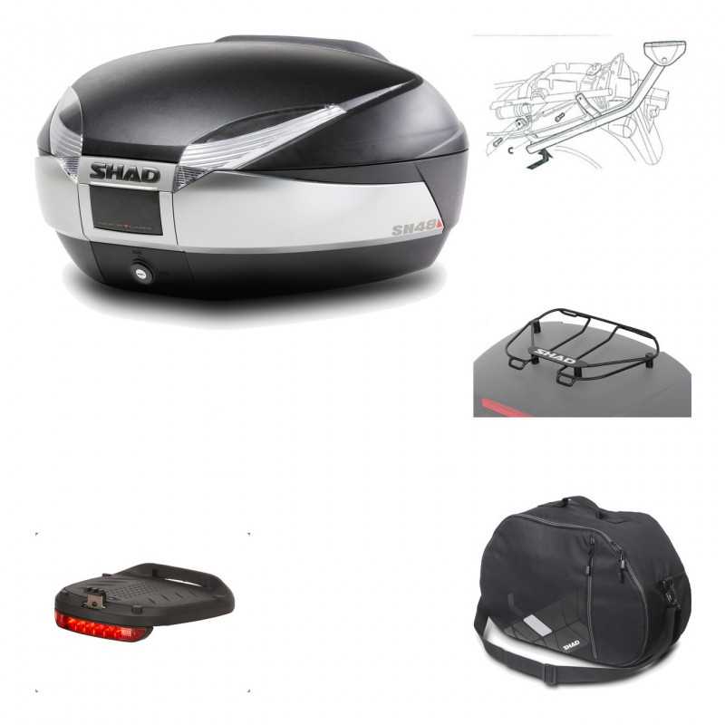 Rear trunk + mounting hardware + accessories  SH48 TITANIUM PREMIUM