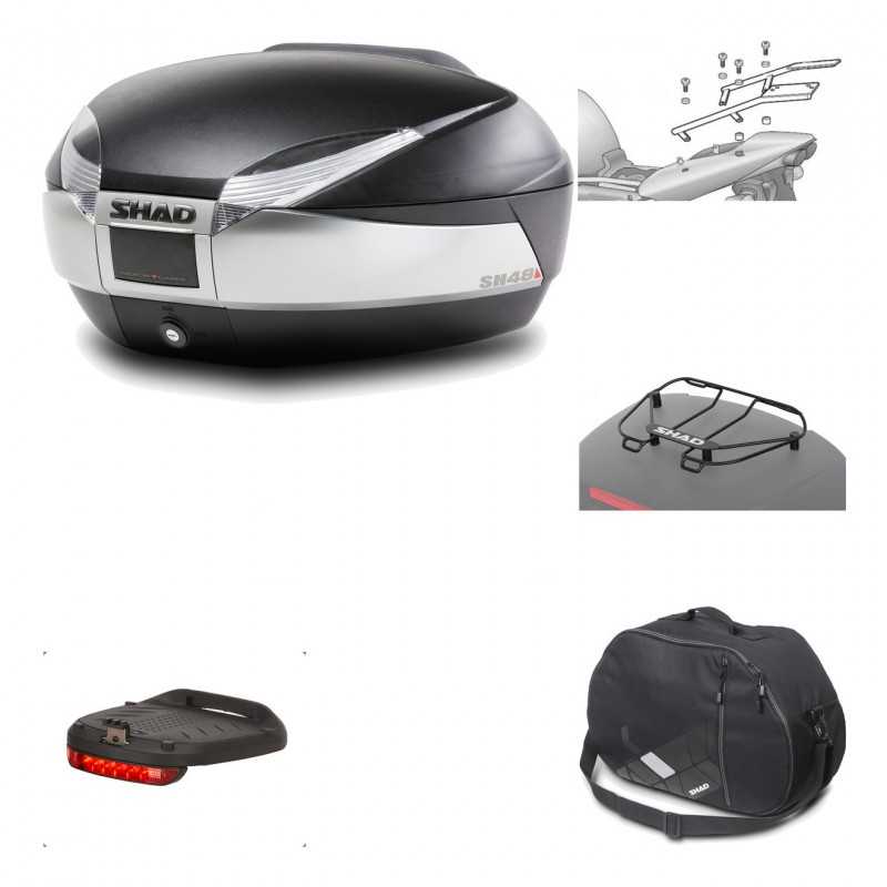 SHAD Baul trasero + herraje montaje accesorios SH48 TITANIUM PREMIUM KIT-185822
