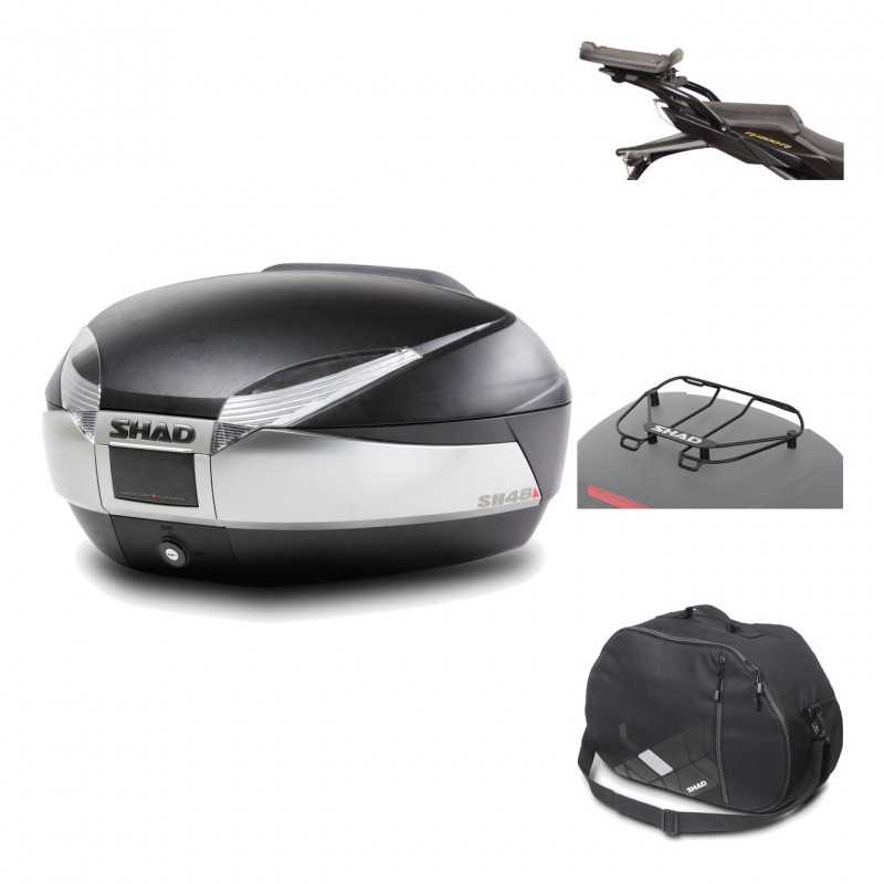 SHAD Baul trasero + herraje montaje accesorios SH48 TITANIUM PREMIUM KIT-185973