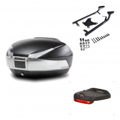 SHAD Baul trasero + herraje montaje luz de freno SH48 TITANIUM PREMIUM KIT-185624