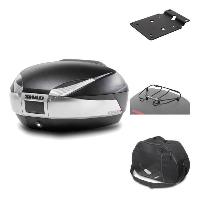 SHAD Baul trasero + herraje montaje accesorios SH48 TITANIUM PREMIUM KIT-185725