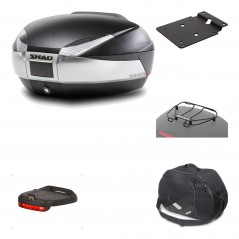 Rear trunk + mounting hardware + accessories  SH48 TITANIUM PREMIUM
