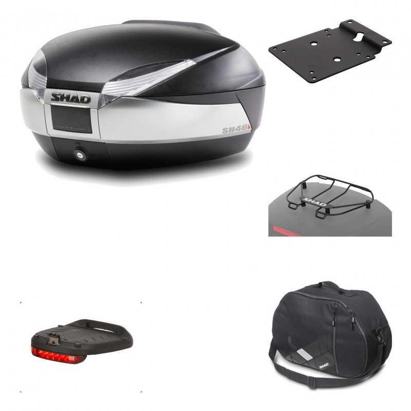 Rear trunk + mounting hardware + accessories  SH48 TITANIUM PREMIUM