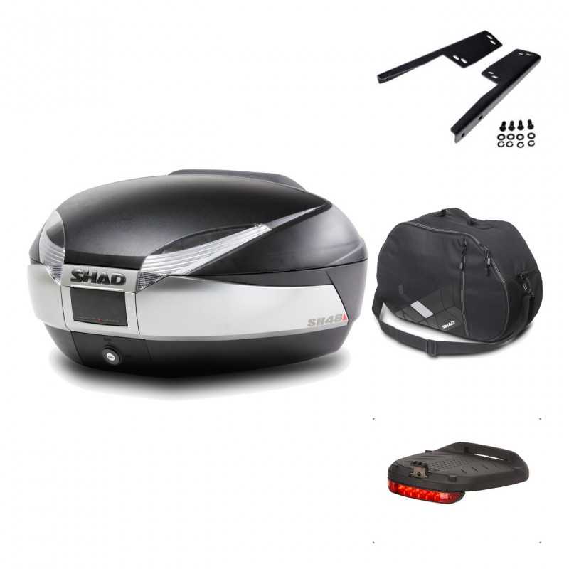 SHAD Baul trasero + herraje montaje accesorios SH48 TITANIUM PREMIUM KIT-186026