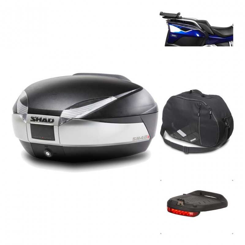 SHAD Baul trasero + herraje montaje accesorios SH48 TITANIUM PREMIUM KIT-185978
