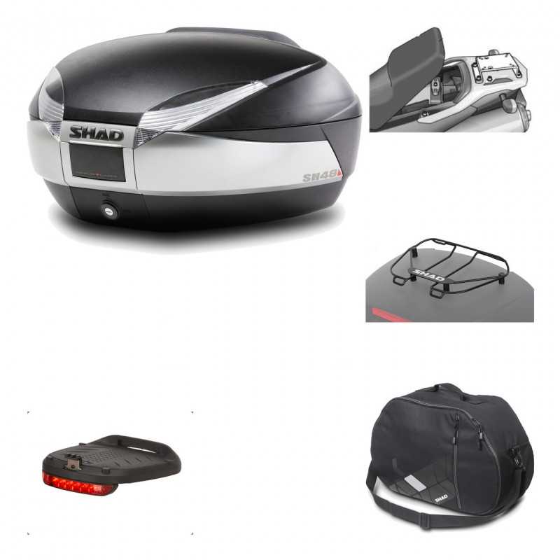 Rear trunk + mounting hardware + accessories  SH48 TITANIUM PREMIUM
