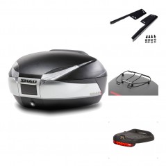 SHAD Baul trasero + herraje montaje accesorios SH48 TITANIUM PREMIUM KIT-186028