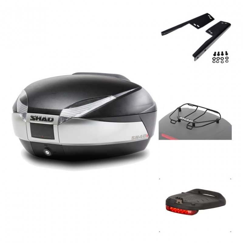 SHAD Baul trasero + herraje montaje accesorios SH48 TITANIUM PREMIUM KIT-186028