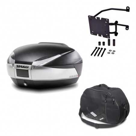 Back trunk + big top fitting + internal bag SH48 TITANIUM PREMIUM