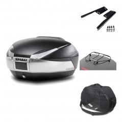 SHAD Baul trasero + herraje montaje accesorios SH48 TITANIUM PREMIUM KIT-186029