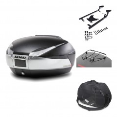 SHAD Baul trasero + herraje montaje accesorios SH48 TITANIUM PREMIUM KIT-185629