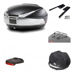 SHAD Baul trasero + herraje montaje accesorios SH48 TITANIUM PREMIUM KIT-186030