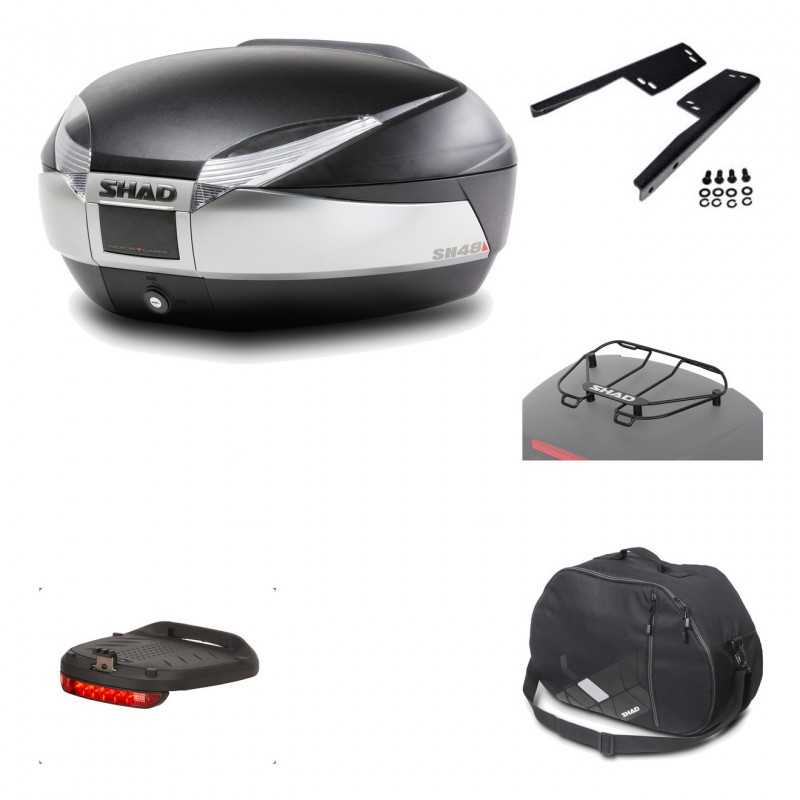 SHAD Baul trasero + herraje montaje accesorios SH48 TITANIUM PREMIUM KIT-186030