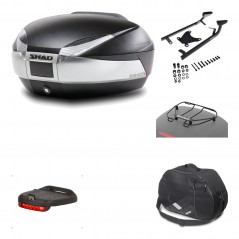 Rear trunk + mounting hardware + accessories  SH48 TITANIUM PREMIUM