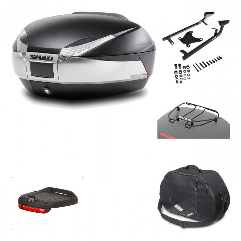 Rear trunk + mounting hardware + accessories  SH48 TITANIUM PREMIUM