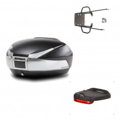 SHAD Baul trasero + herraje montaje luz de freno SH48 TITANIUM PREMIUM KIT-185632